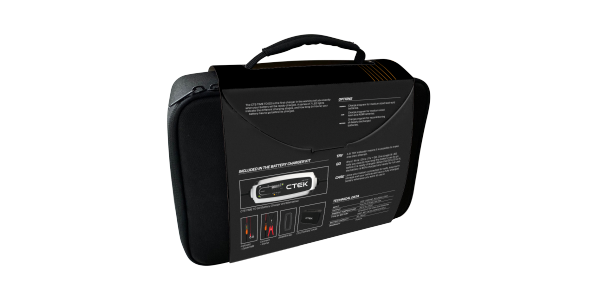 CT5 TIME TO GO 12V je KOMPLET: 5A polnilnik, prenosna torba, gumijasti ščitnik, komfort indikator-0,5m za M8 in čeljustmi za priklop - NOVOLETNO DARILO