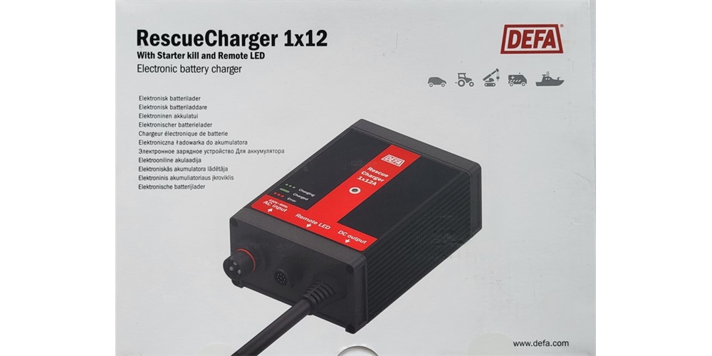 DEFA RescueCharger 1x12A polnilec akumulatorja