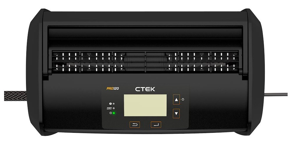 CTEK PRO120 12V  je najmočnejši profesionalni polnilec za svinčeve in LITIJEVE akumulatorje z močno 120A/12V podporo pri diagnostiki vozil